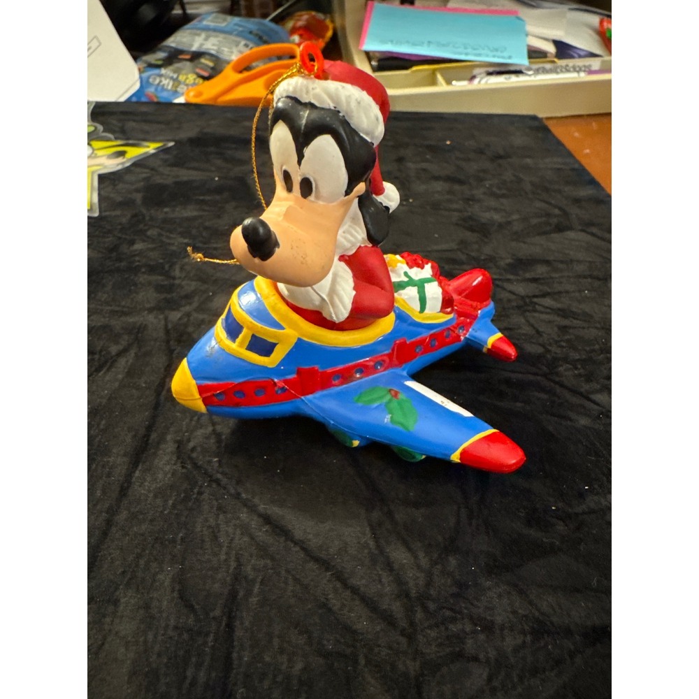 Kurt Adler Disney Goofy Santa Claus Christmas Ornament Airplane Ride Gift